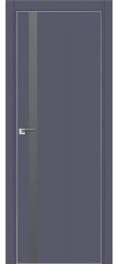 Межкомнатная дверь 6E антрацит/серебро, кромка матовая (190)